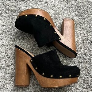 Mossimo Supply Co. Women's Black Suede Mules